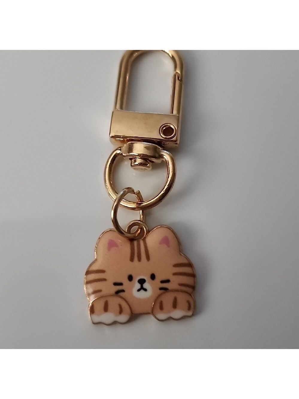 BUTTERSCOTCH  ZIPPER Pull purse charm Or Charm bracelet Lobster claw clip